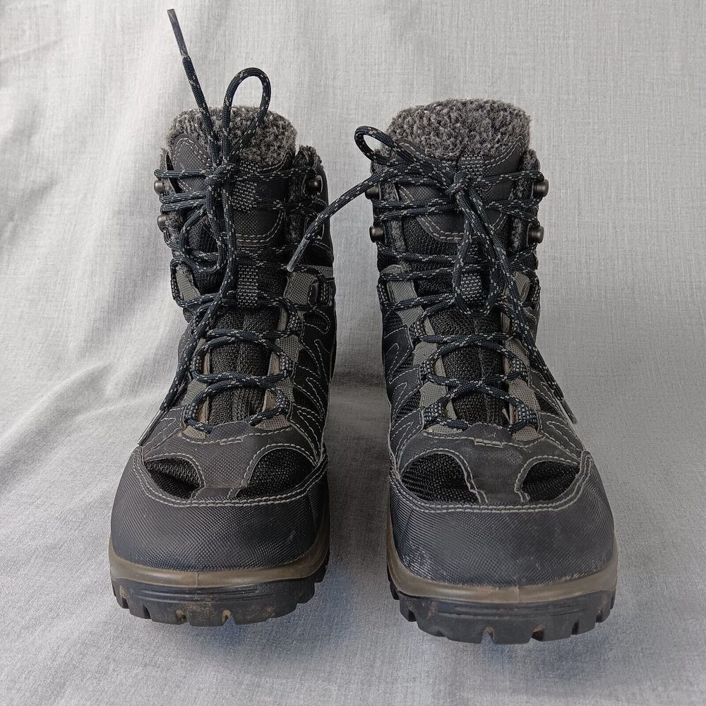 Ecco Xpedition III Gore Tex Lace Up Hiking Boots In Black US Size 8-8.5 Flaws